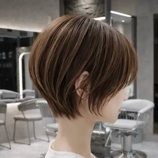 ショート カラー 《髪質改善✖️レイヤ ー🩶》ナオヤのヘアスタイル