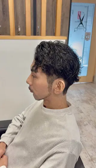 ショート パーマ メンズ メンズサロン リョウタのヘアスタイル