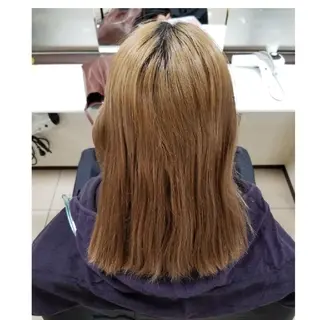 セミロング カラー 渋谷 りなのヘアスタイル