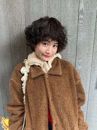 ショート パーマ 似合わせレイヤー 海外風レイヤーmioのヘアスタイル