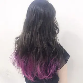 ロング カラー ヘアアレンジ TSUNA 🌙 Lim 五反田のマツエク・マツパデザイン