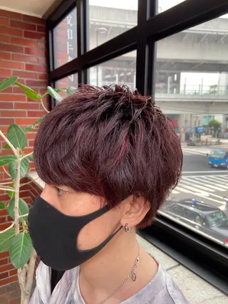 メンズ 🪞縮毛矯正/透明感 カラー🪞まなのヘアスタイル