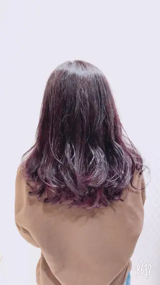 ミディアム カラー 難しい髪質の縮毛矯正 高岡/射水/髪質改善のヘアスタイル
