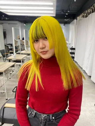 ロング カラー Shiori・:* 💫のネイルデザイン