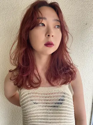 ロング カラー Pia ツボイ ケイタのヘアスタイル