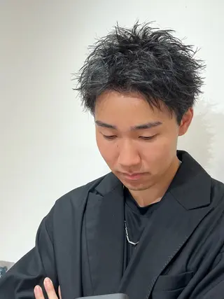 ショート パーマ メンズ メンズ特化パーマ &カラー🔥小倉大和のヘアスタイル
