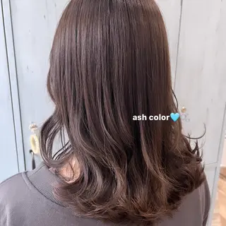 セミロング 顔周りカット/ 似合わせ/momo/のヘアスタイル