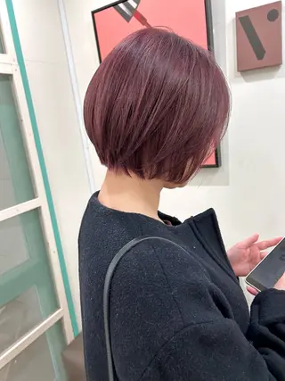 ショート カラー 河本 早智子のヘアスタイル