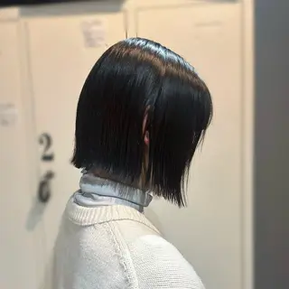 ミディアム カラー パーマ 縮毛矯正+モテカラー 🎀✨MIHOのヘアスタイル