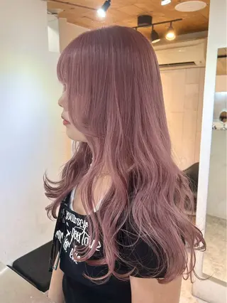 ロング カラー ヘアアレンジ 韓国/ハイトーン/ ボブ🎀MIKU🎀のヘアスタイル