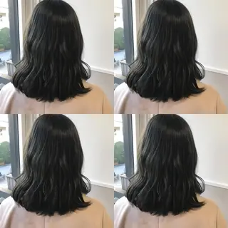 ミディアム カラー 小栗 麻衣のヘアスタイル