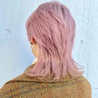 ミディアム カラー メンズ もにか🌞原宿/渋谷 🌝ブリーチカラーのヘアスタイル