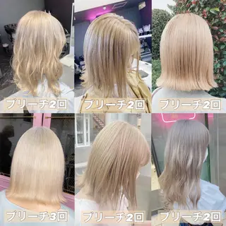 ミディアム 🤍ムラ修正ブリーチ 🤍原宿/YUUのヘアスタイル