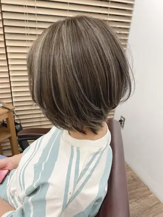 ミディアム カラー ハイライト⭐️上野 高広のヘアスタイル