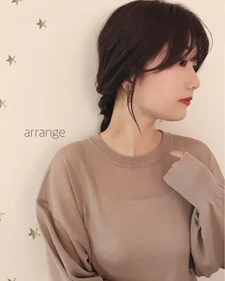 ミディアム カラー 市川 千夏のヘアスタイル