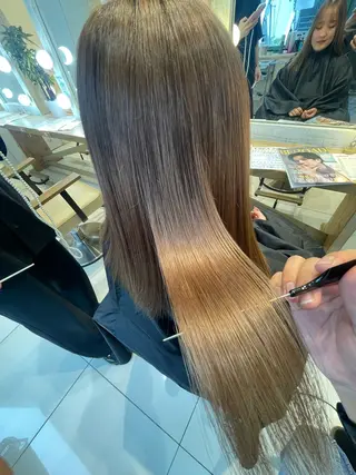 セミロング 本厚木パーマ&ブリー チMEN'Sショートのヘアスタイル