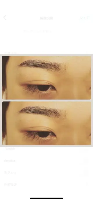 パーマ メンズ アイブロウ Lo_oca ロヲカのマツエク・マツパデザイン