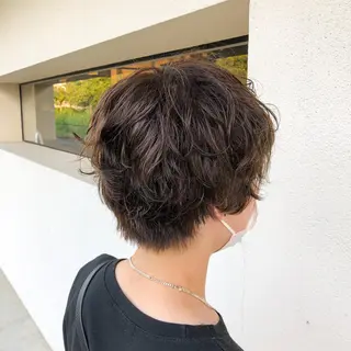 ショート パーマ 長崎 洋平のヘアスタイル