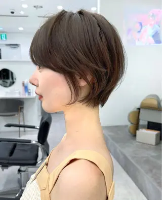 ショート 韓国ヘア/顔周り ヘアセット/加藤優里のヘアスタイル