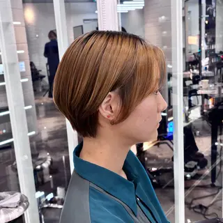 ショート カラー 🎀モテ暖色× エクステ🎀あかりのヘアスタイル