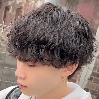 ミディアム パーマ ヘアアレンジ メンズ fifth 石川 凪のヘアスタイル