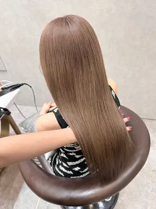 セミロング カラー ヘアアレンジ 天神/ブリーチ/ ブリーチなしカラーのヘアスタイル