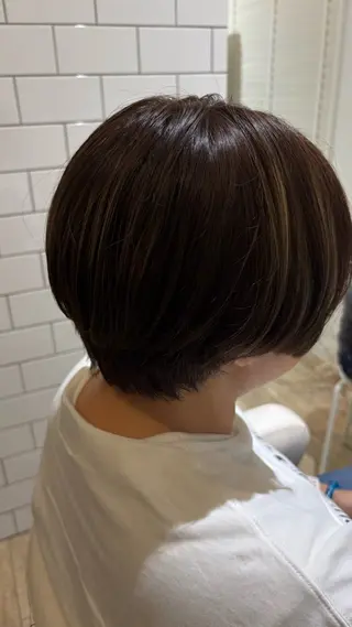 ミディアム カラー 似合わせ 顔周りYUUGAのヘアスタイル