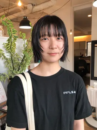 ショート カラー デザインカット🎨 ボブ🫟おざきのヘアスタイル