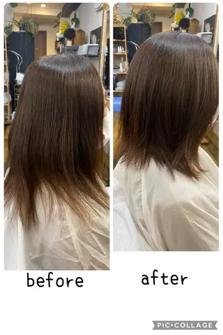 ミディアム ひばり美容室カット 石井　里佳のヘアスタイル