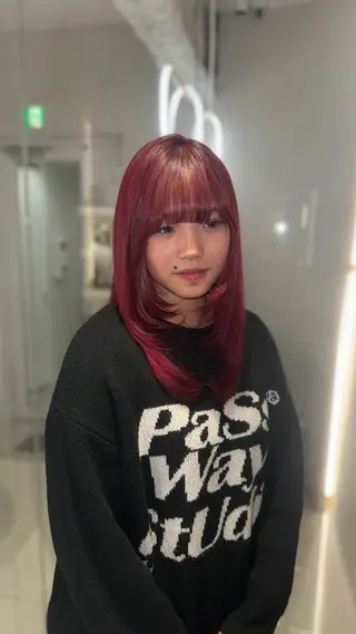 カラー ANN GAGA 心斎橋/ハイトーンのヘアスタイル