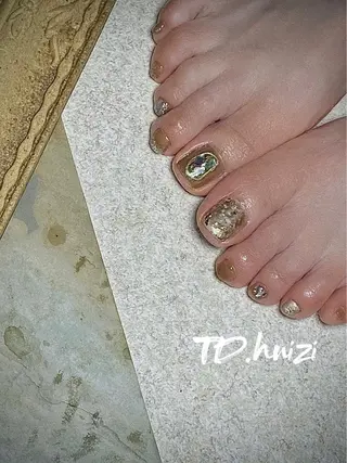 ショート めぐみのネイルサロン スタッフ練習のネイルデザイン