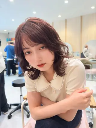 ミディアム カラー ✂️似合わせの魔術師 石田一樹✂️のヘアスタイル
