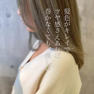ミディアム カラー 田室 和幸のヘアスタイル