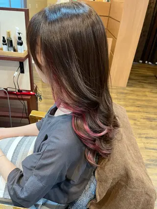 ロング カラー パーマ 大人女子&髪改善専門 Nobuフリーランスのヘアスタイル