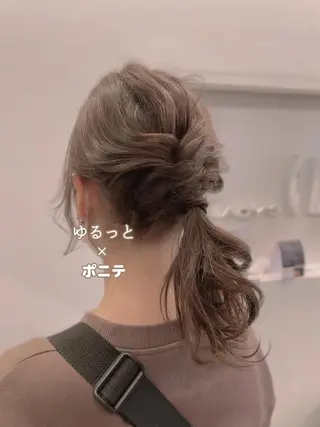 カラー ヘアアレンジ いけがみ ゆかなのヘアスタイル