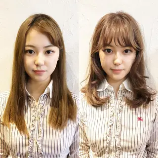 セミロング 髪質改善縮毛矯正 専門店のヘアスタイル