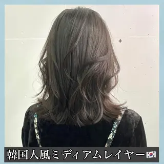 ミディアム K-POP好き美容師 🇰🇷Kai.Yのヘアスタイル