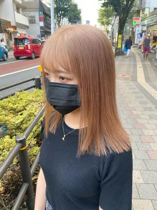 セミロング カラー ヘアアレンジ TSUNA 🌙 Lim 五反田のマツエク・マツパデザイン
