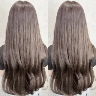 ロング カラー Rin♡透明感ピンク 🎀白肌ラベンダーのヘアスタイル