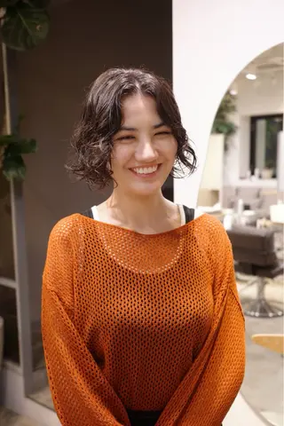 ショート 🌀渋谷ボブパーマ 🌀河野瑠太のヘアスタイル