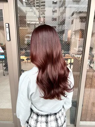 セミロング カラー 艶ボブ🤎ボブパーマ 透明感カラー\メンズのヘアスタイル
