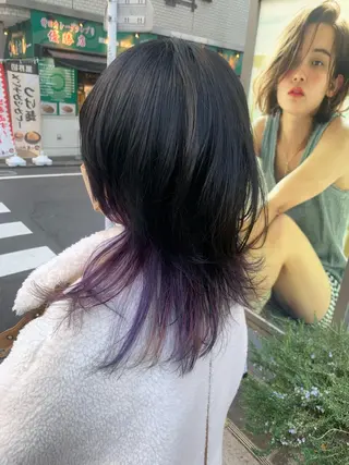 セミロング カラー ‪🌿パーマ大好評 メンズ特化🌿ワタルのヘアスタイル