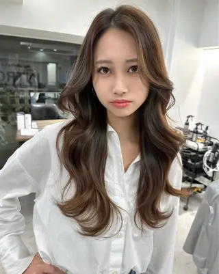 ミディアム カラー 韓国ヘア 店長NEGIのヘアスタイル