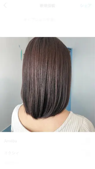 ミディアム カラー つばた みゆ🦋のヘアスタイル