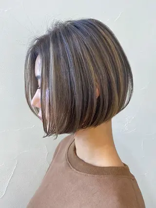ミディアム カラー パーマ ヘアアレンジ ITbyALBUM 藤沢店のヘアスタイル