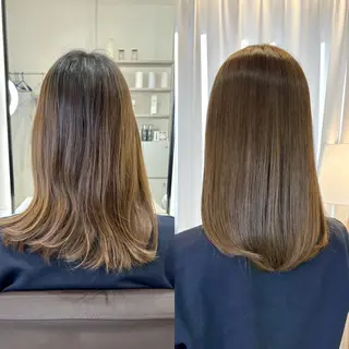 ミディアム EIGHT plum TOKIOリミテッドのヘアスタイル