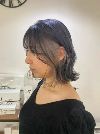 ミディアム ハッシュカット /レイヤー/大阪中津のヘアスタイル