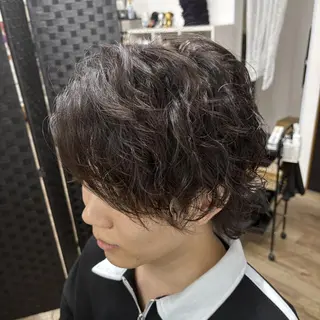 ミディアム パーマ メンズ パーマPrivate SalonNoa名駅のヘアスタイル