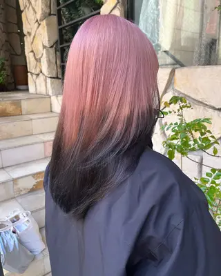 セミロング AOI ハイトーン/ボブのヘアスタイル