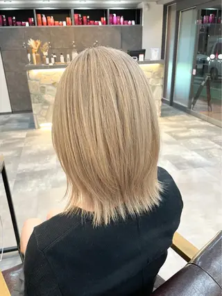 ミディアム 髪質改善カラー🫧 横浜/liberteのヘアスタイル